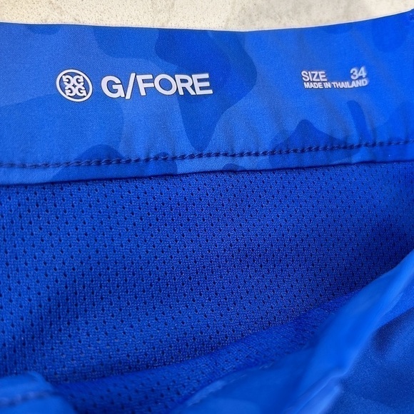 G/FORE Men's Golf Royal Blue Camo Golf Shorts LIKE NEW 9” INSEAM - Picture 6 of 16